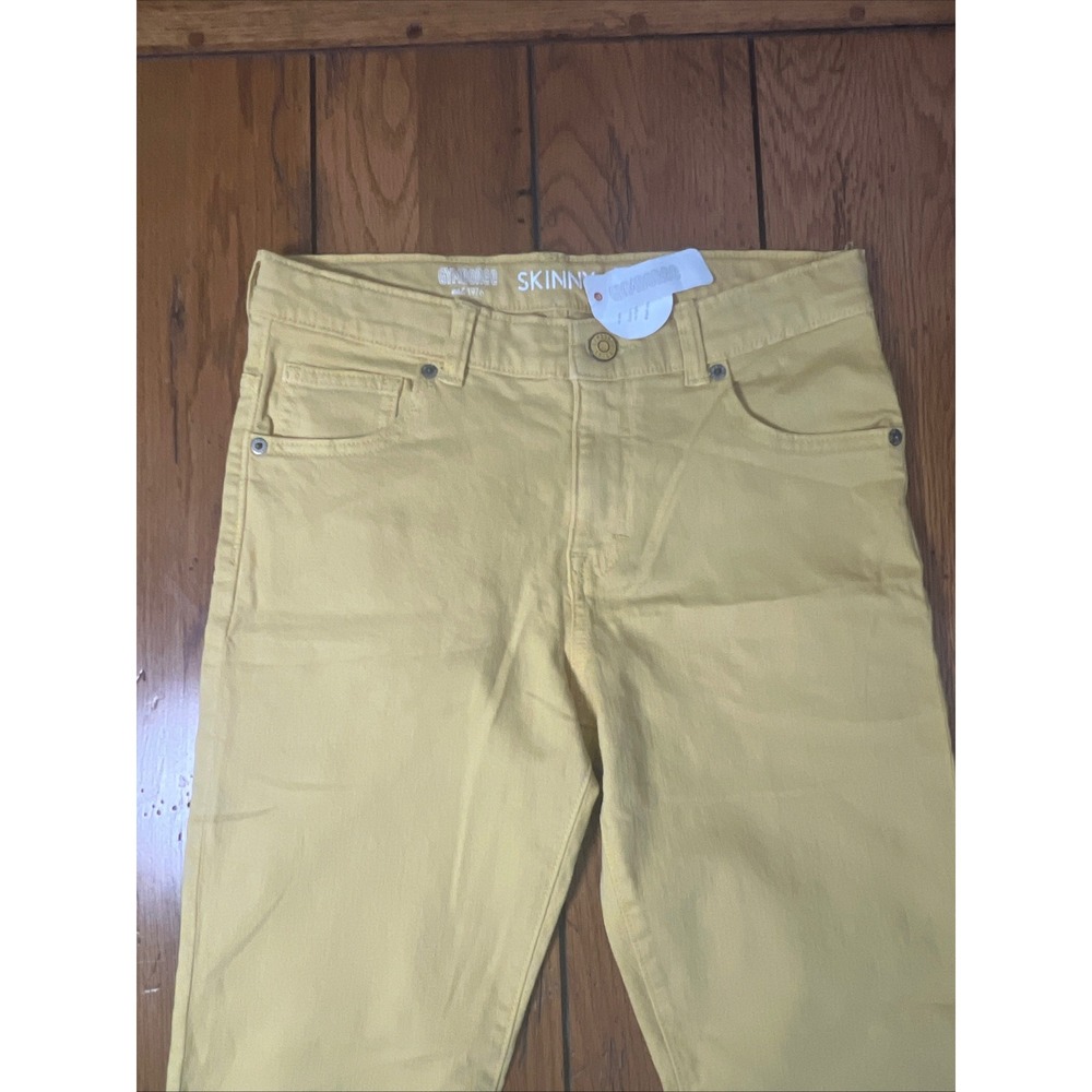 Gymboree Kids Yellow Skinny Jeans Size 14 NWT Garment Dyed Denim Pants